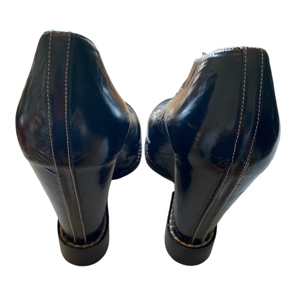 Chloe Patent Leather Wedge Ankle Boots - Picture 2 of 6